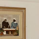 Oil on Swedish panel "Three Figures", Gösta Sundvall