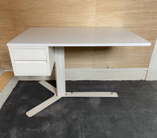 Bureau en mélaniné blanc édité par Roche&Bobois vers 1970