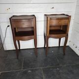 Pair of solid oak bedside tables