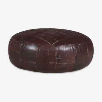 Pouf rond en patchwork des années 1970 par De Sede, Suisse