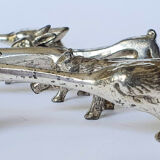 Silver metal knife holder