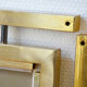 Modernist Italian mirror chrome steel gold 70 71 X 71