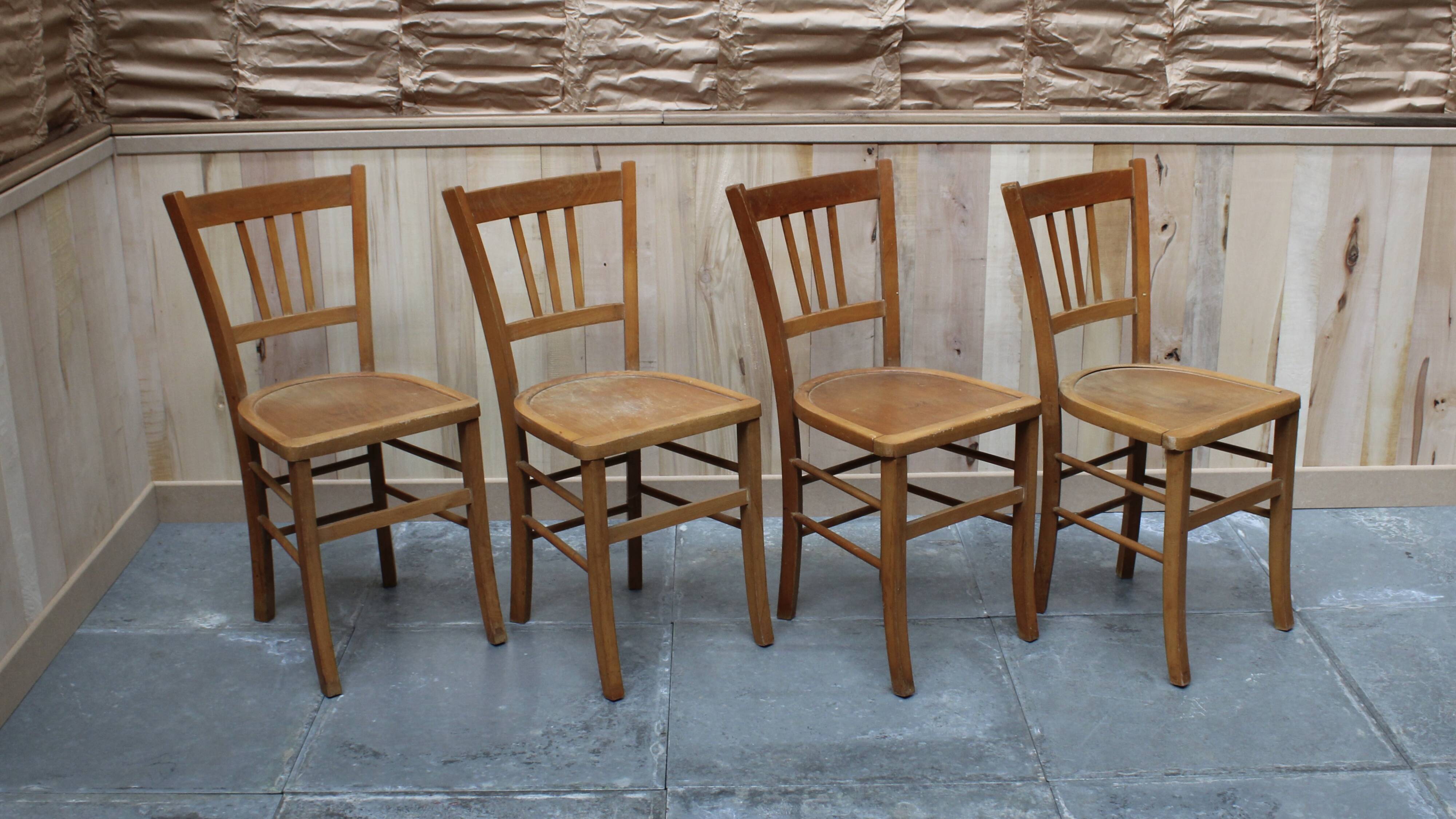4 vintage bistro chairs