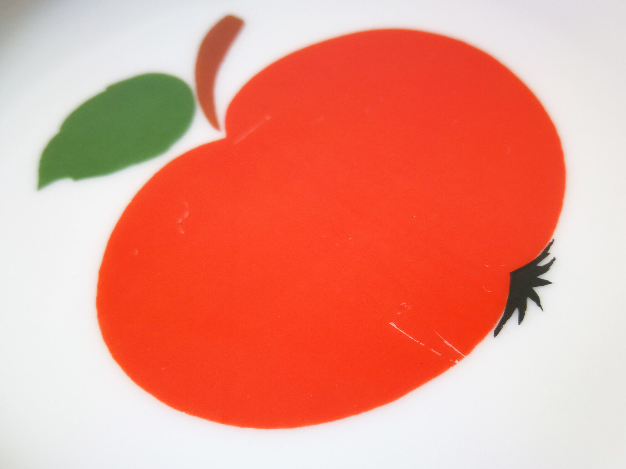 Set de 4 dessous de verre en porcelaine Seltmann Weiden Bavaria / Modèle "Patricia" / Pommes rouges
