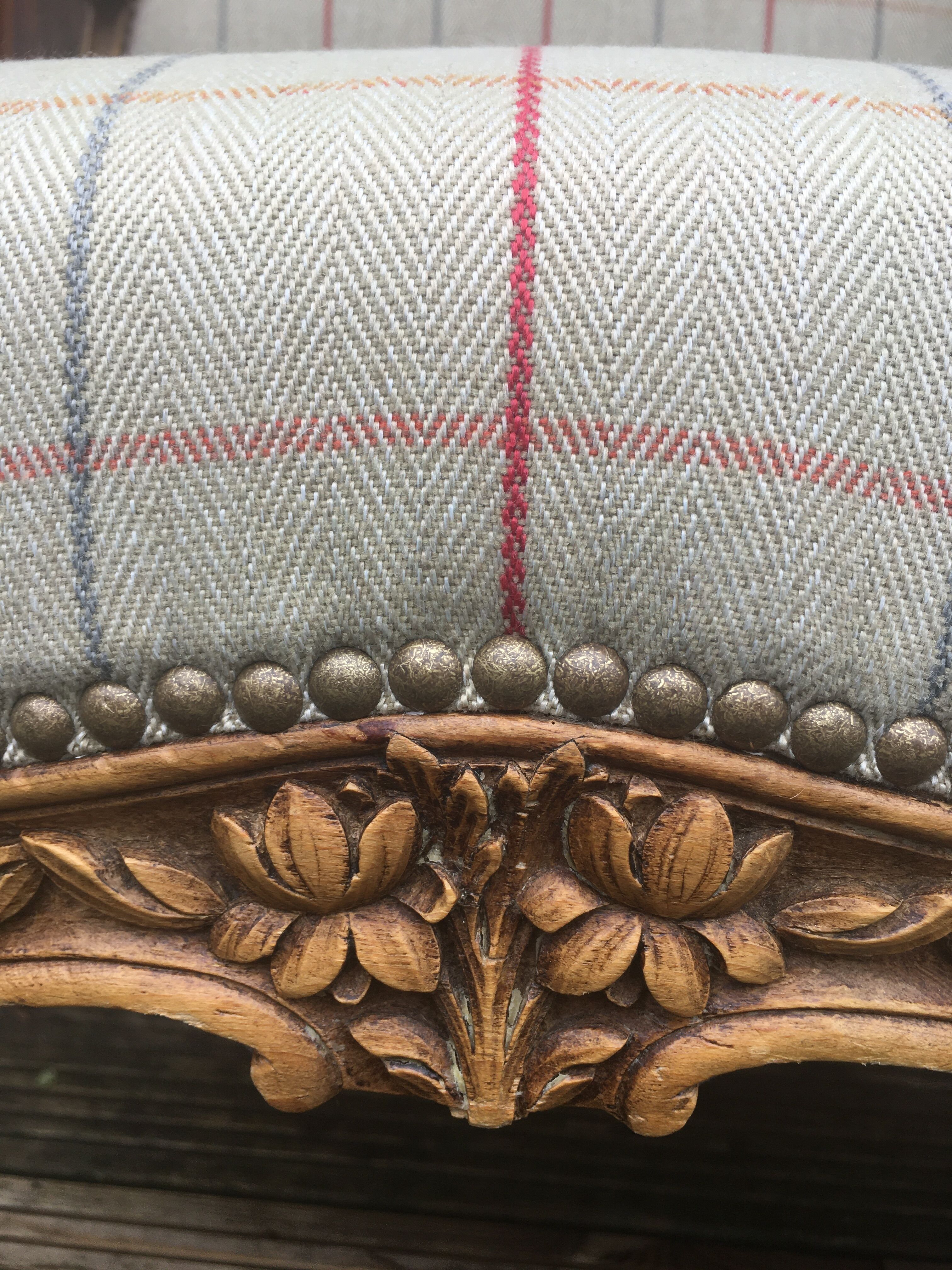 Pair of re-tapised Louis XV convertible chairs