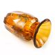 Art déco vase, honey crystal, galvanic coating, Poland, 1930s