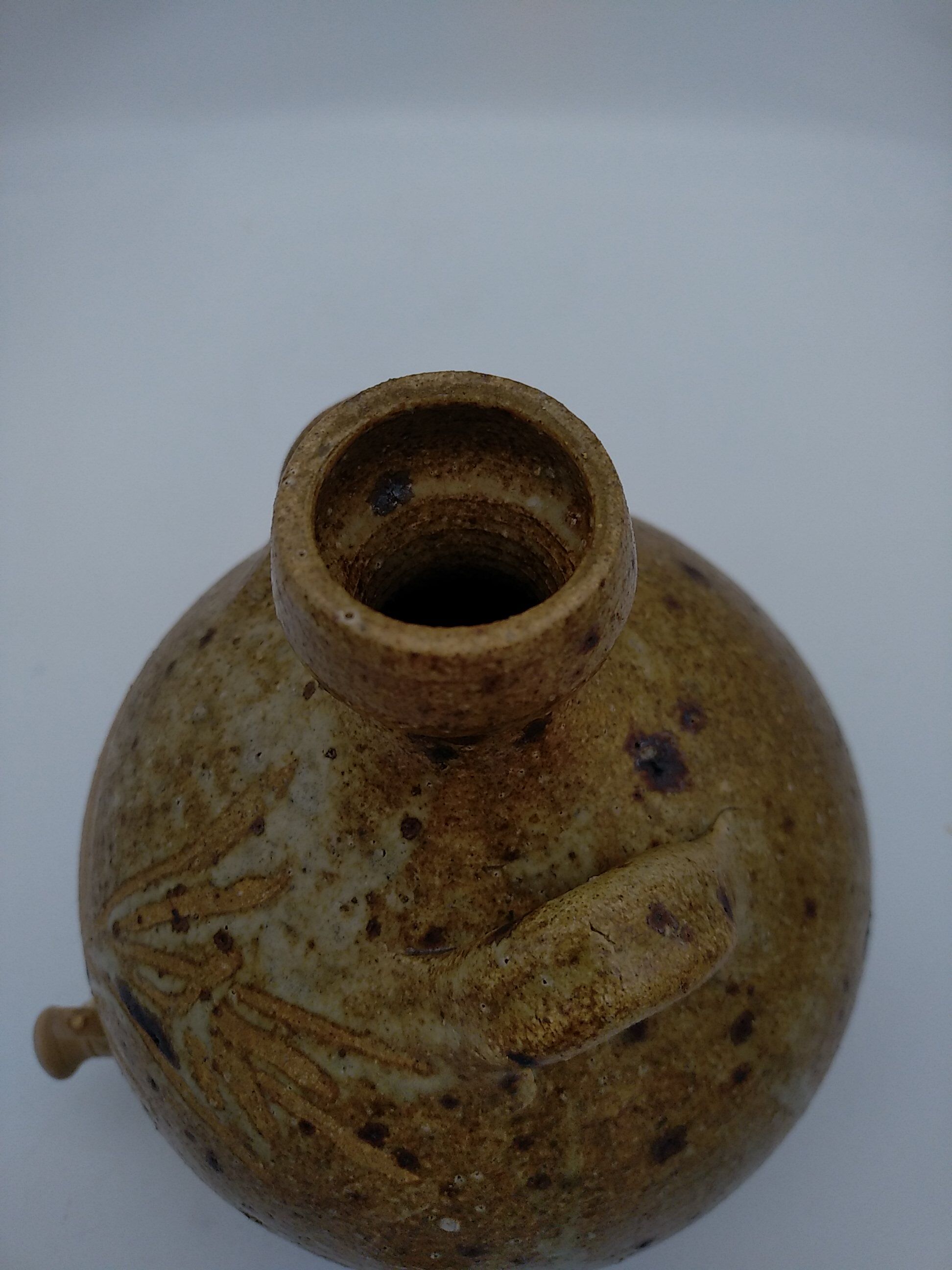 Vinegar in sandstone pyrity signed Alain Blanchard.