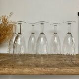 6 Vintage Twisted Flutes France