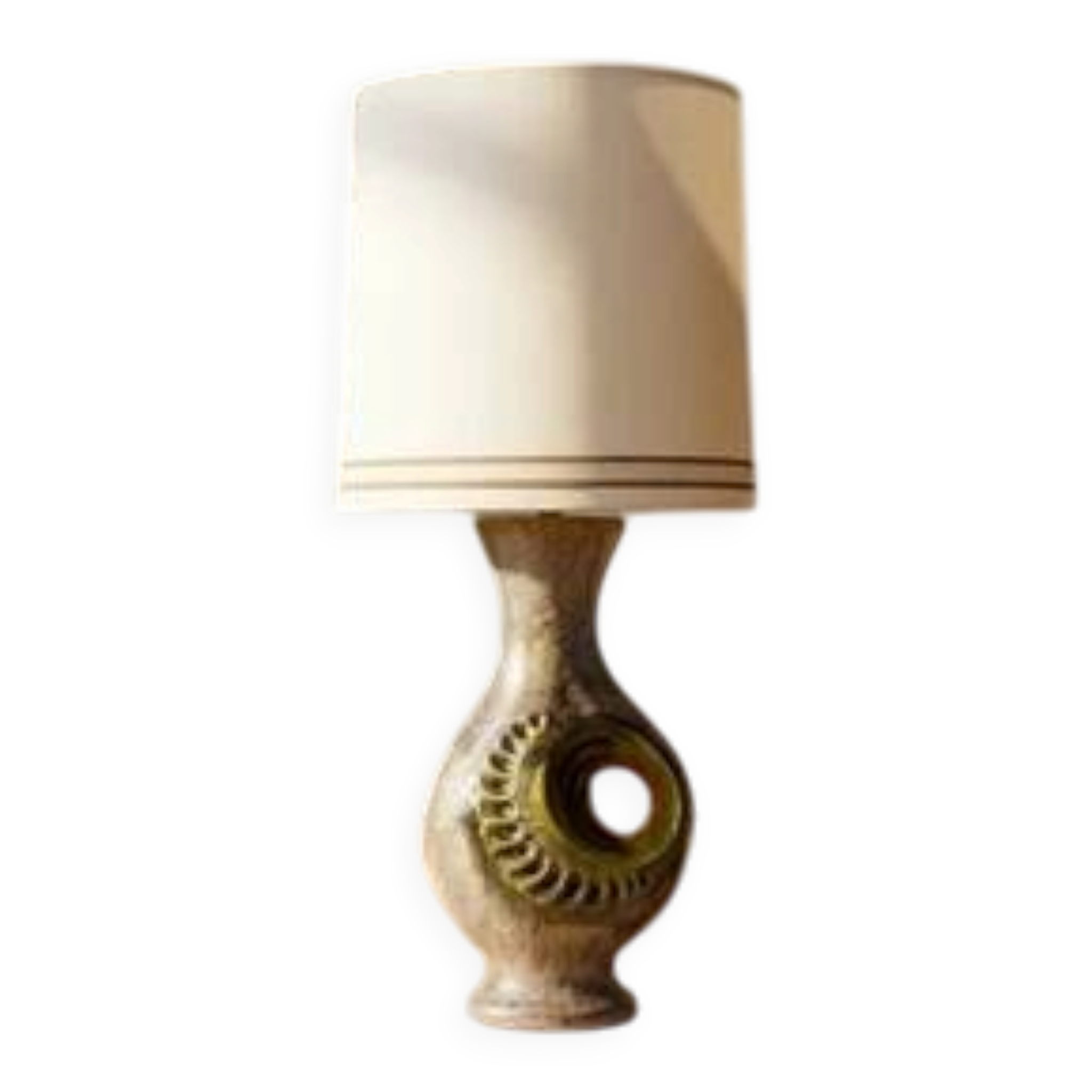 Vintage ceramic table lamp, Walter Gerhards lamp, 1970s