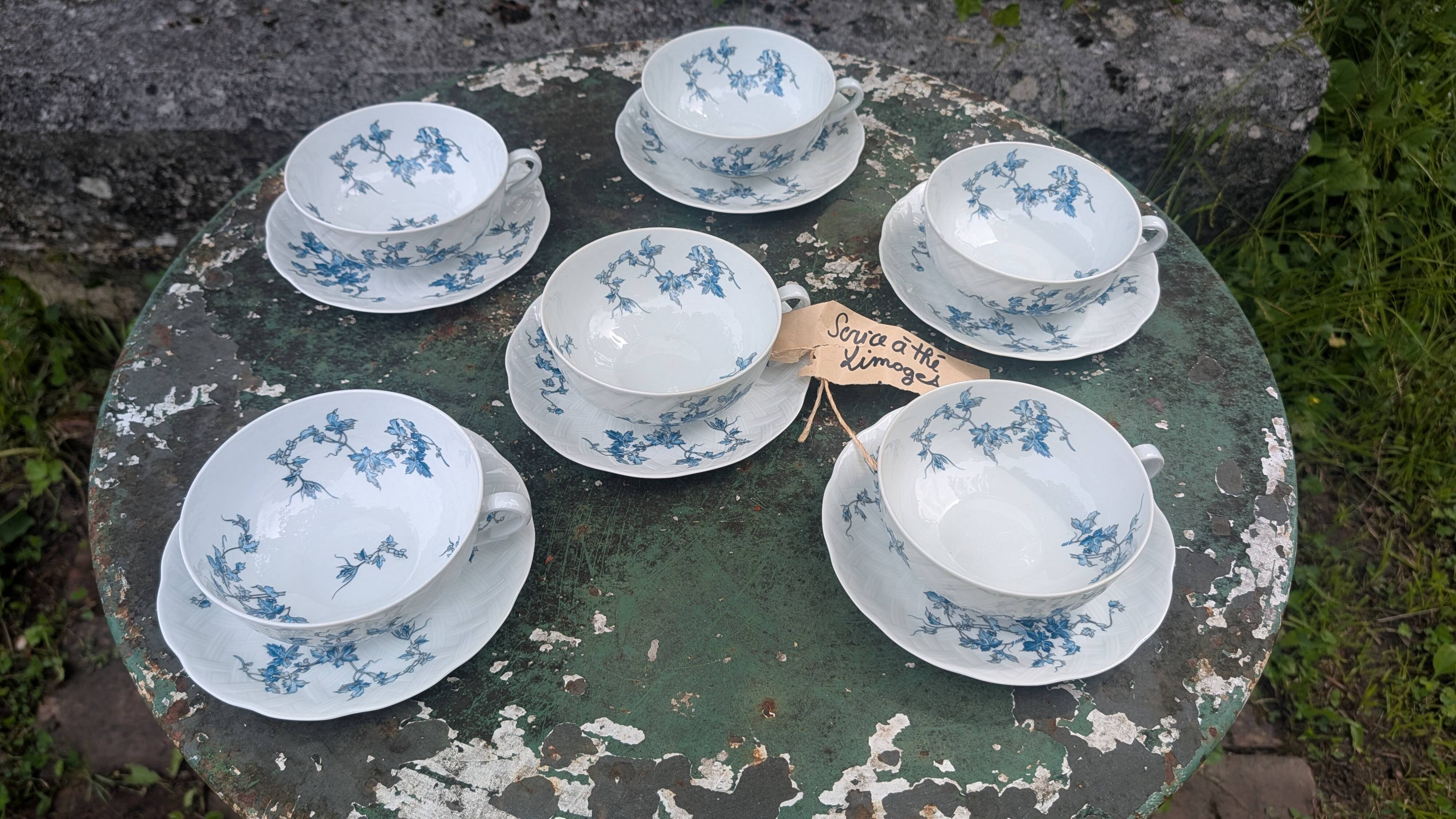 Service à thé Limoges Bernardaud Saint-Saëns