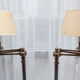 Pair of vintage e-readers with articulated arms