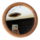 Woven wicker round mirror 1960