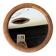 Woven wicker round mirror 1960