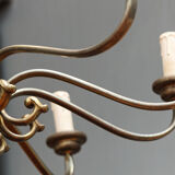 Brass chandelier, 10 burners