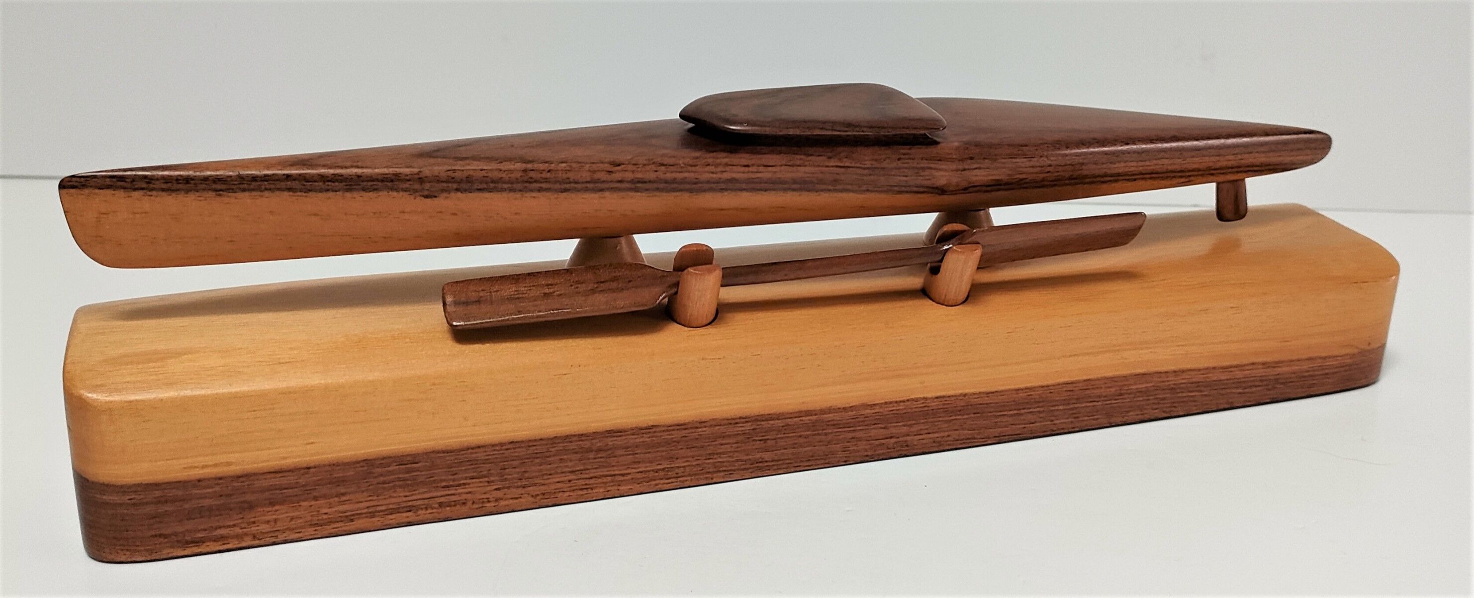 Kayak scale model violet wood