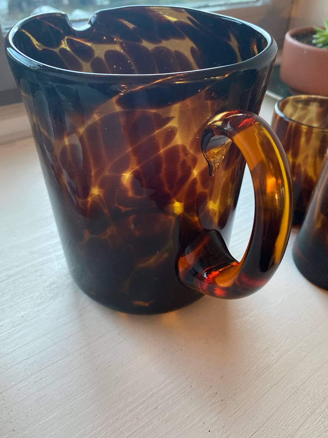 Blown glass carafe from the 60s