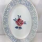 Old oval shaped dish made in france Digoin Sarreguemines model *rené*