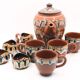 Tea or coffee set and handmade ceramic liquor from Bulgaria
