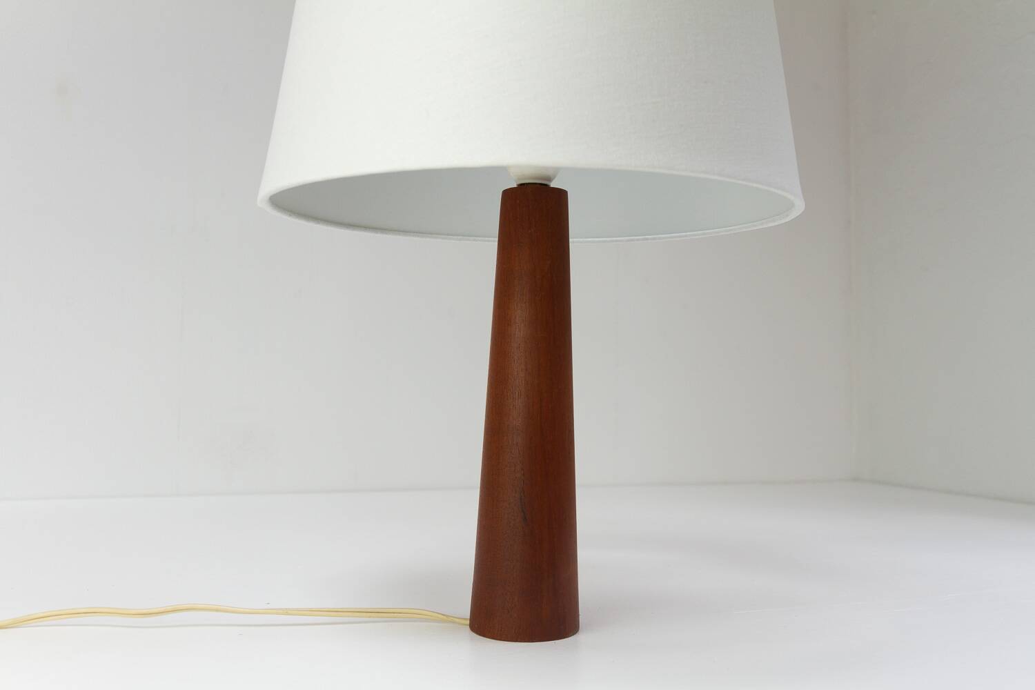 Vintage Danish Teak Table Lamp, 1960s