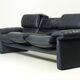 3-seater Leather Sofa Lugano by Erpo Int., Design 1985