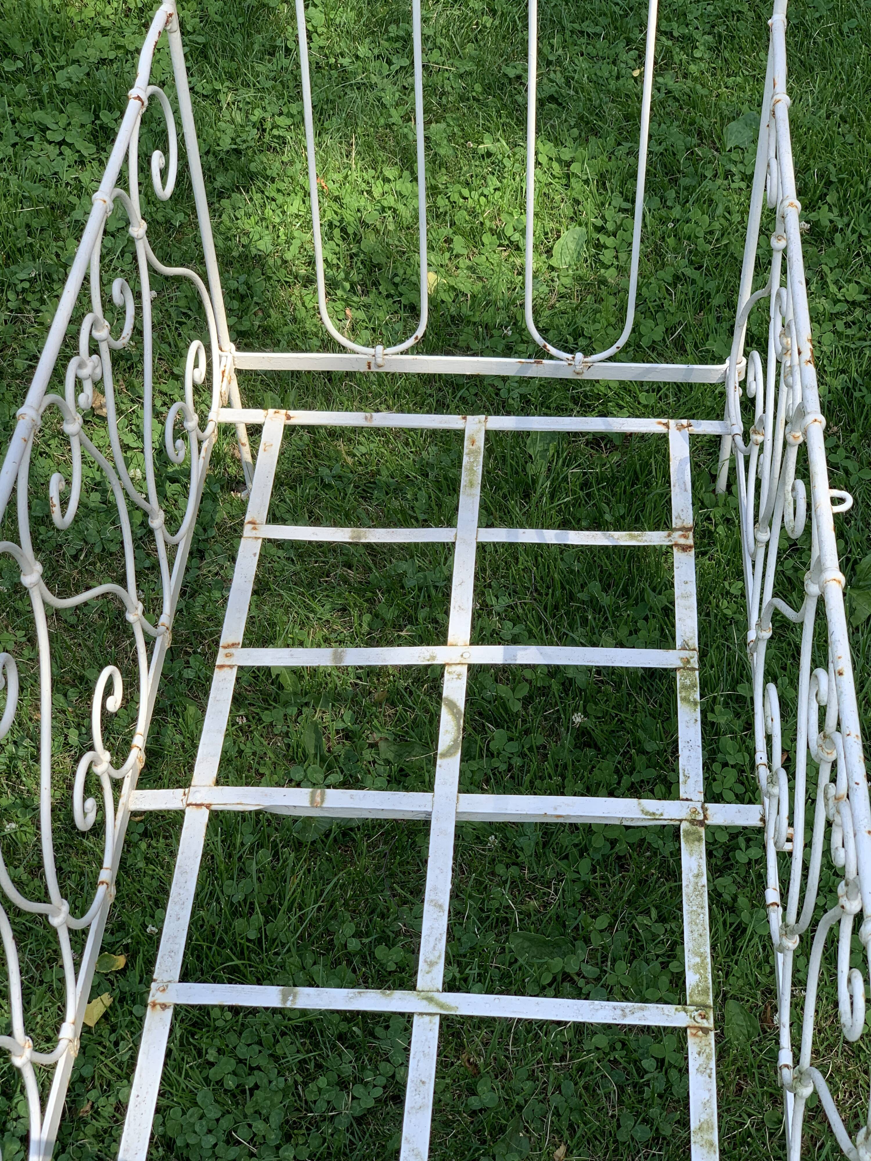 Child bench in ideal wrought iron garden