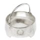 Neoclassical basket sugar bowl, silver-plated brass, Fraget, Poland, early 20th century