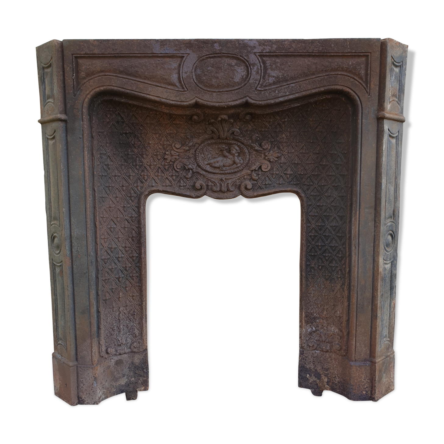Cast-iron fireplace mantle
