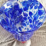 Superb Vintage Vase Piedouche Blue Molded