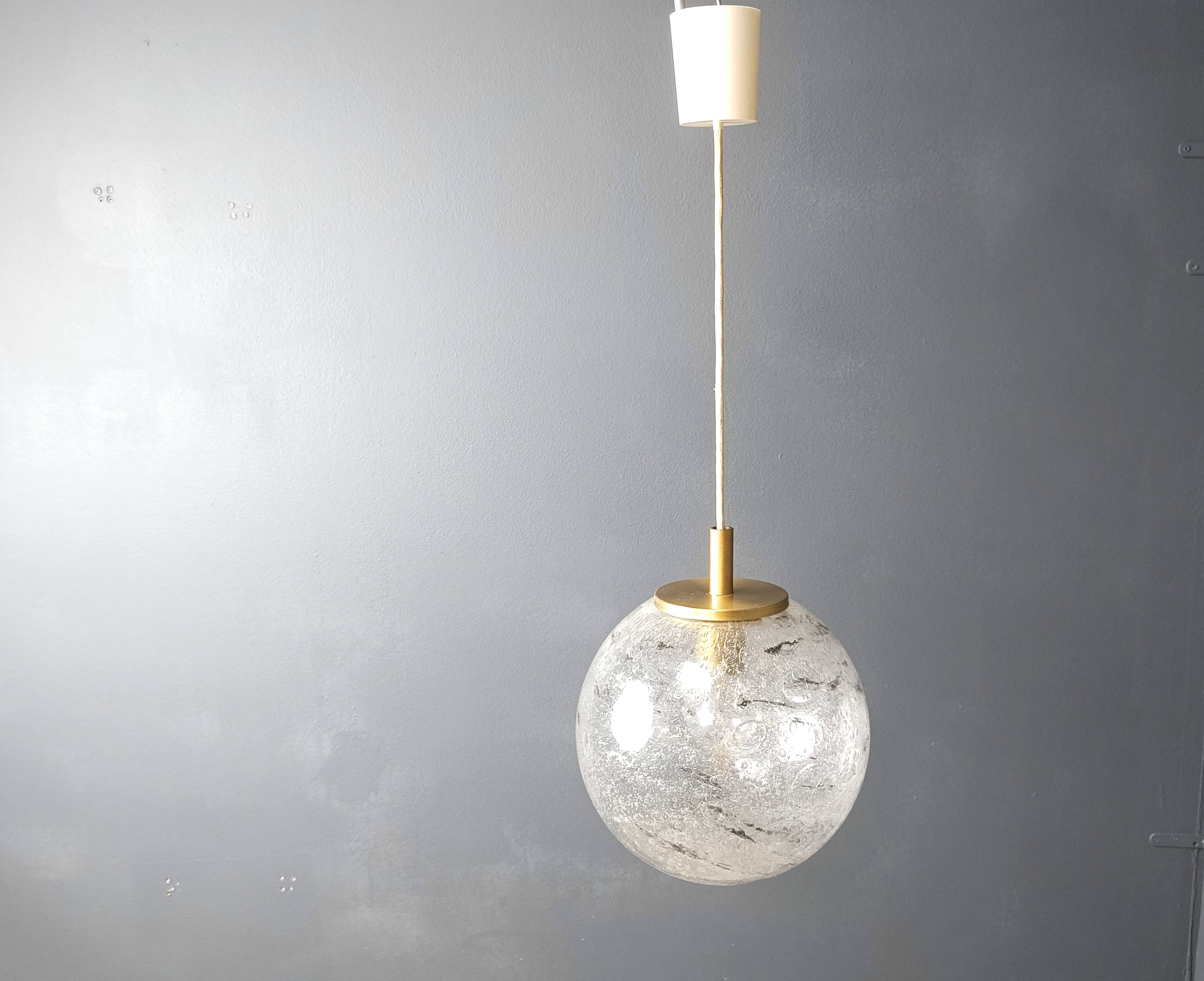 Vintage globe pendant light by Doria Leuchten, 1960s