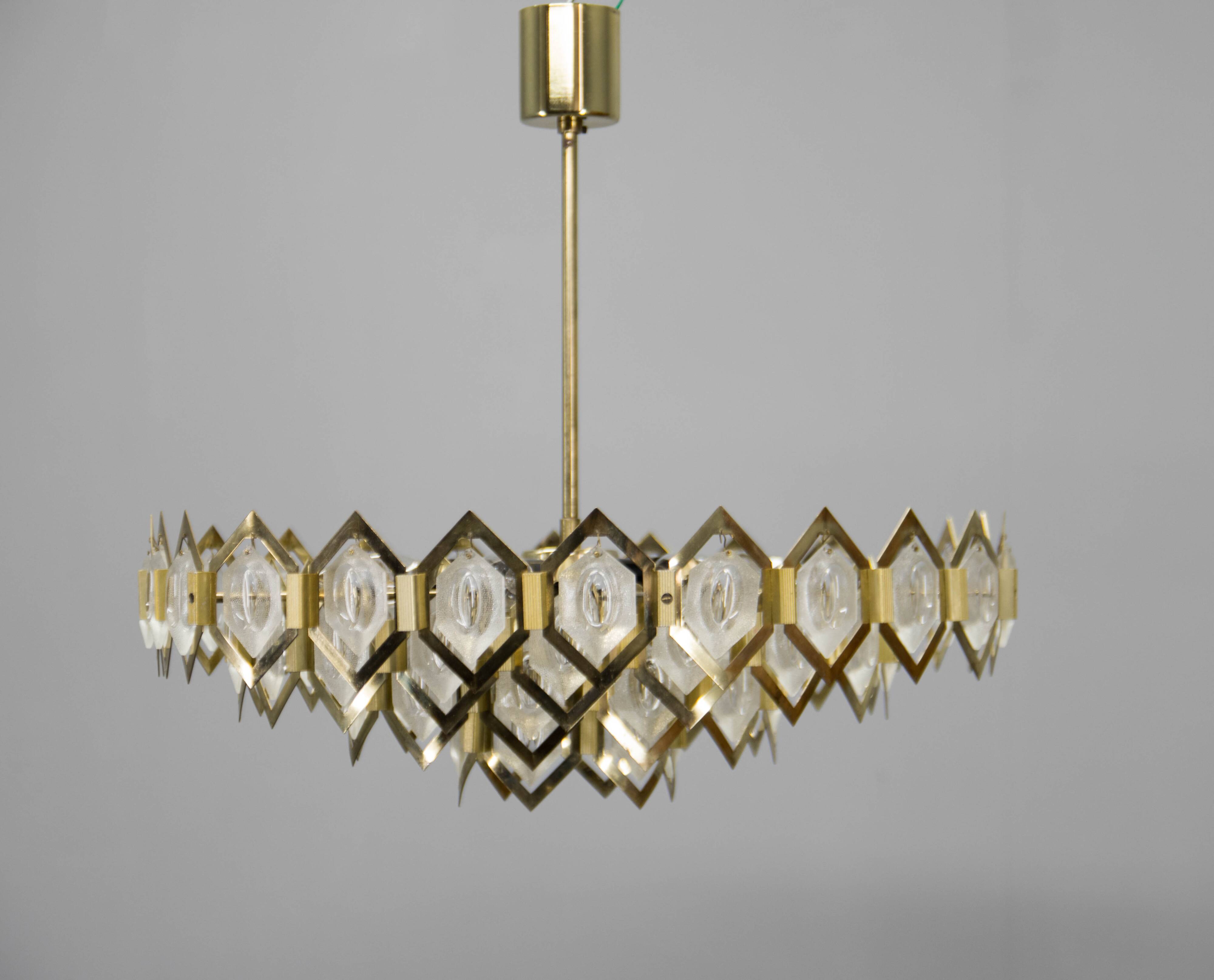 Midcentury Chandelier Designed by Bejvl for Kamenicky Senov, 1960s
