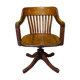 French Oak Office Chair From Cosmos Paris Circa 1920/30