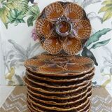 Sarreguemines barbotine shellfish plates