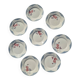Set of 8 Flat Plates Barfleur Model Sarreguemines Manufacture