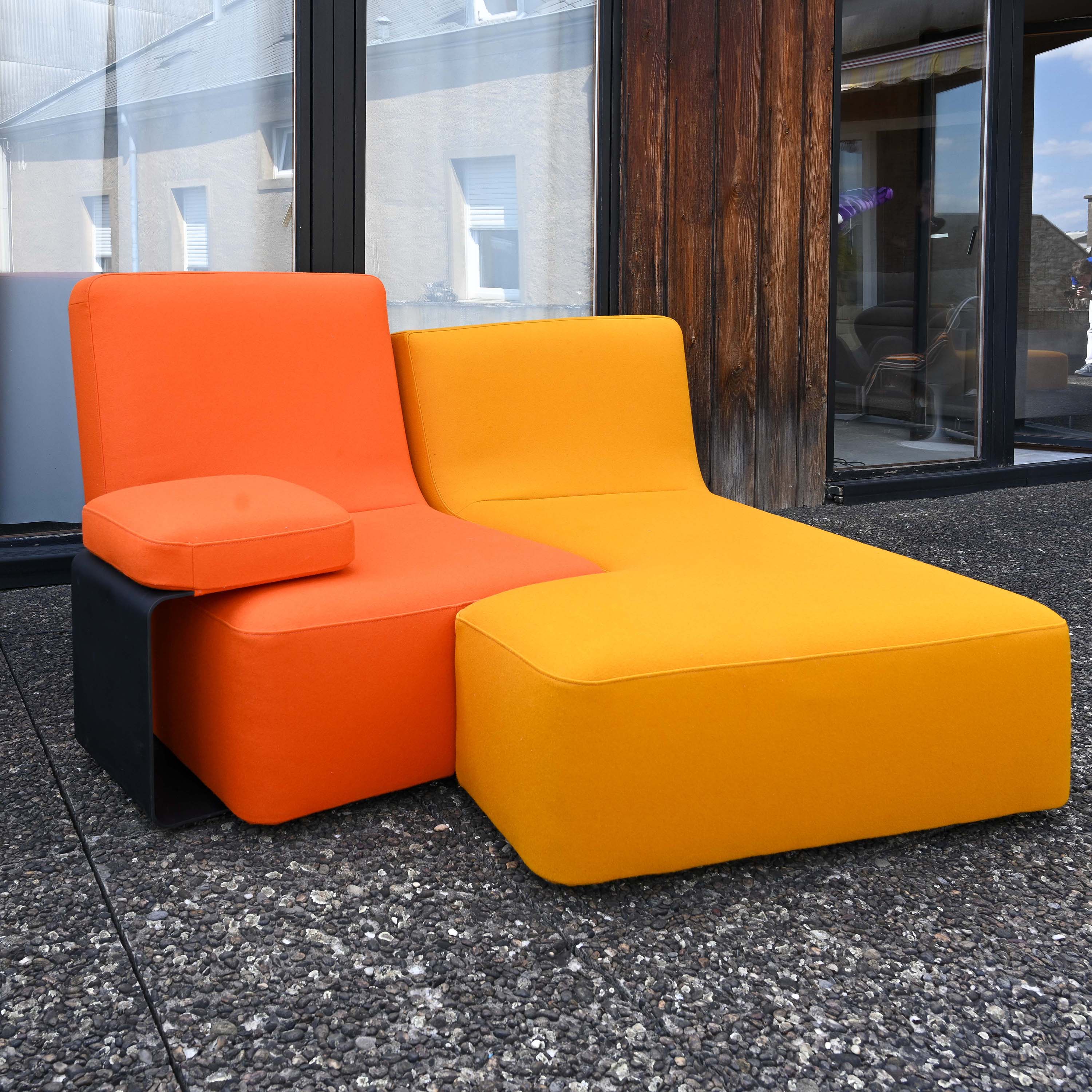 Modular sofa Confluences model " Toi et Moi Chair " designed by Philippe Nigro for Ligne Roset