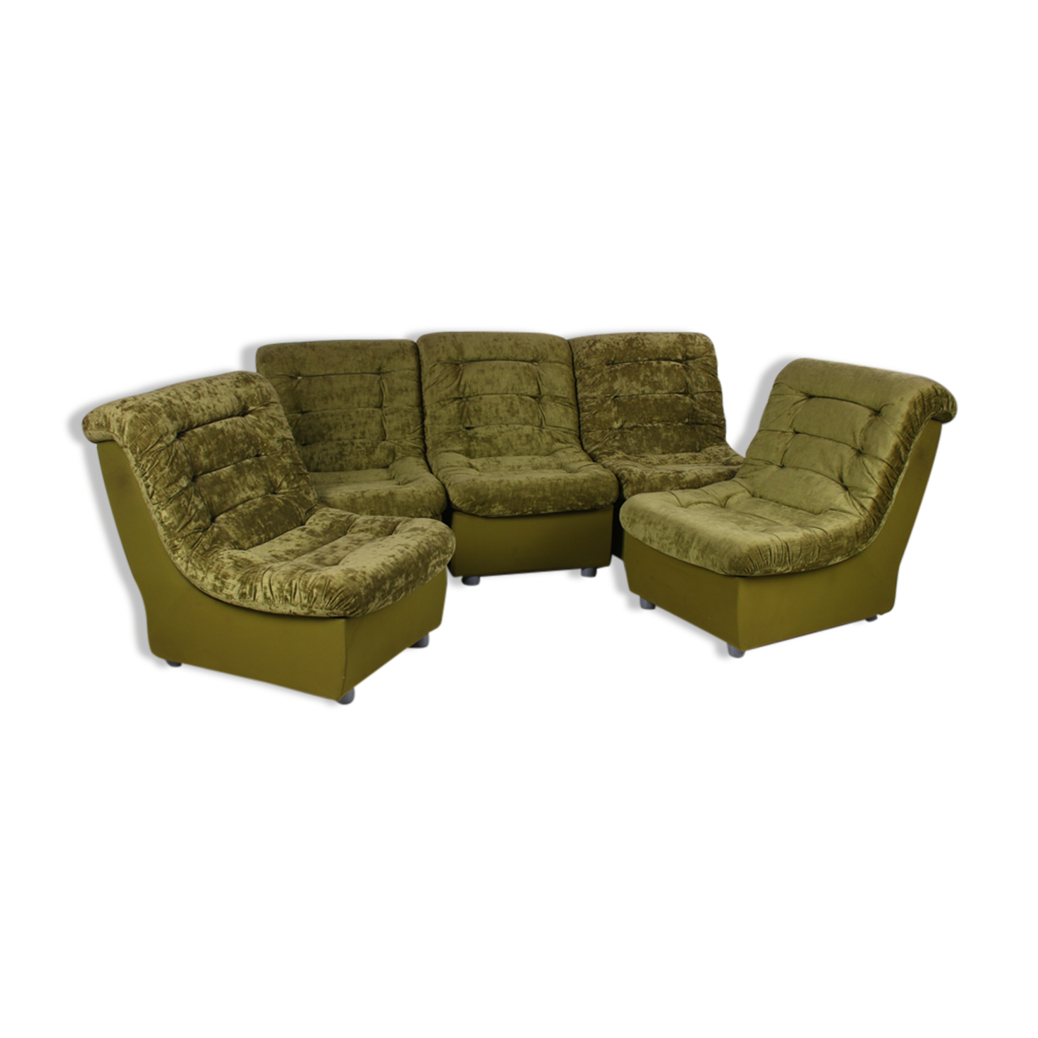 Vintage Xl element sofa moss green 60s