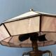 Lampe de table Tiffany Art déco en vitrail violet
