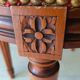 Louis XVI style stool in solid cherry wood