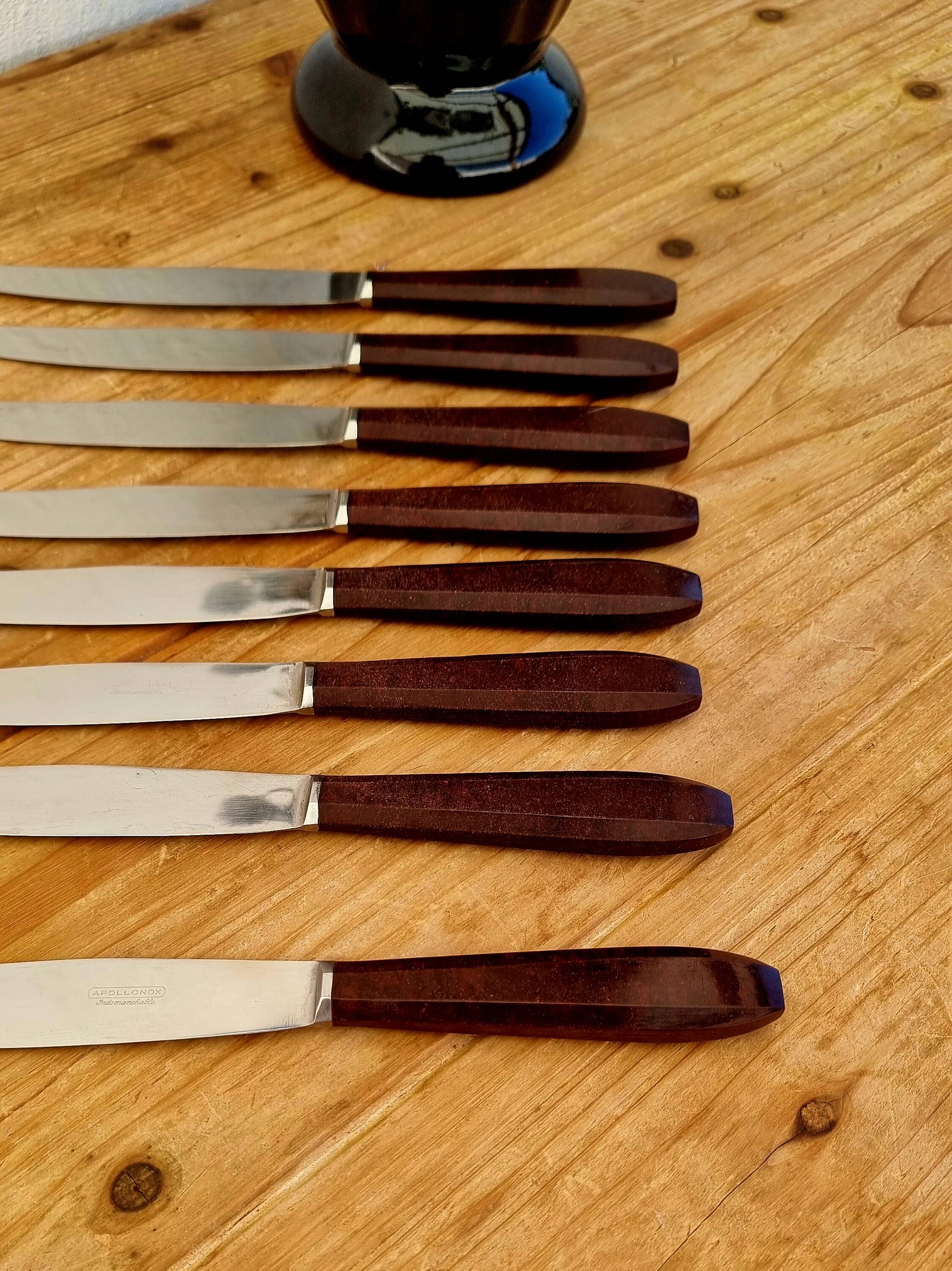 Set of 8 vintage Apollonox knives