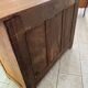 Antique dresser with glass doors and fleur-de-lys from the 50s