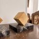Vintage Pair of Cube Bookends in Yellow Siena Marble Art Deco Circa 1930