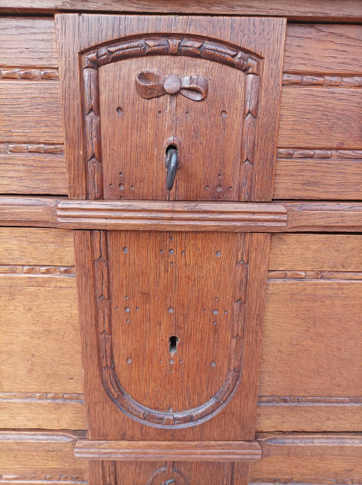 Louis XVI style oak commode