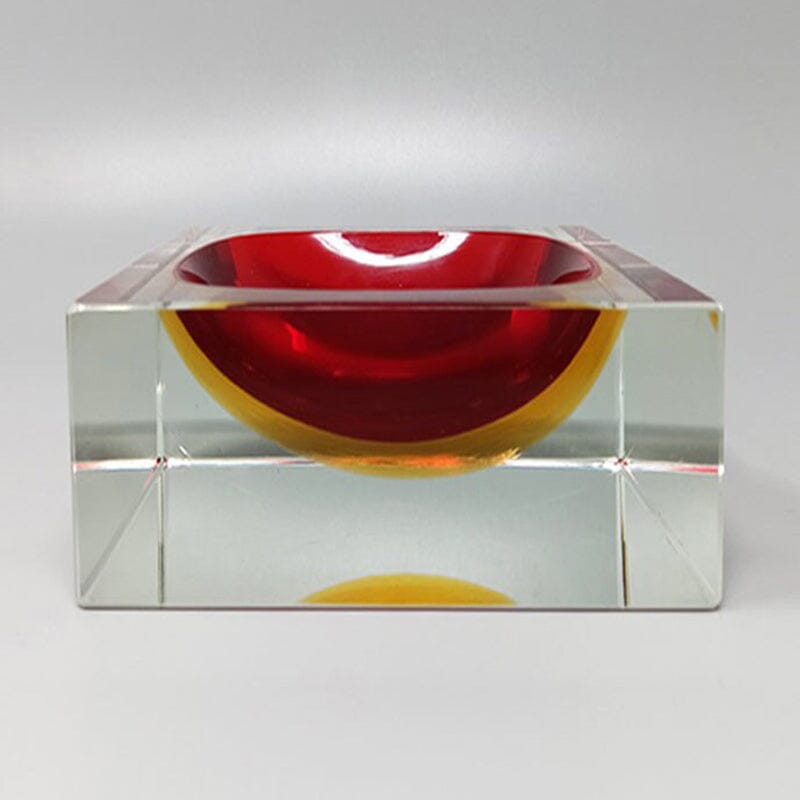 1960s Mid-Century Modern Flavio Poli for Seguso Sommerso Murano Glass Bowl
