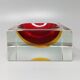 1960s Mid-Century Modern Flavio Poli for Seguso Sommerso Murano Glass Bowl