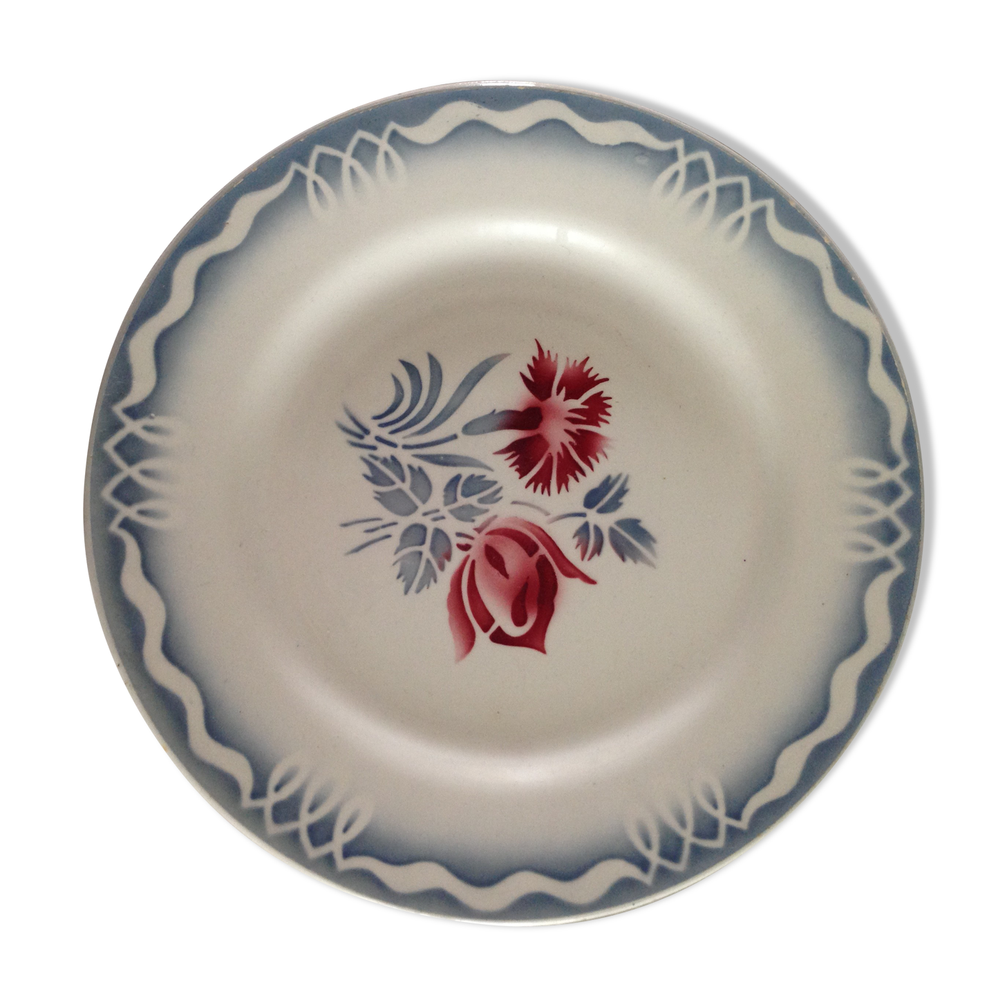 4 dessert plates model Juliette, Digoin-Sarreguemine