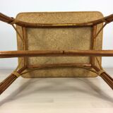 Rattan and wicker coffee table