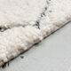 Moroccan Berber carpet beni ouarain ecru diamonds nors engraved 230x157cm