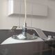 Lampe suspendue design plexiglas fumé 1990s
