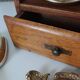 Vintage wooden table dressing table mirror 28x67cm