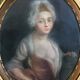 Peinture pastel sur carton "portrait de femme" encadré sous verre