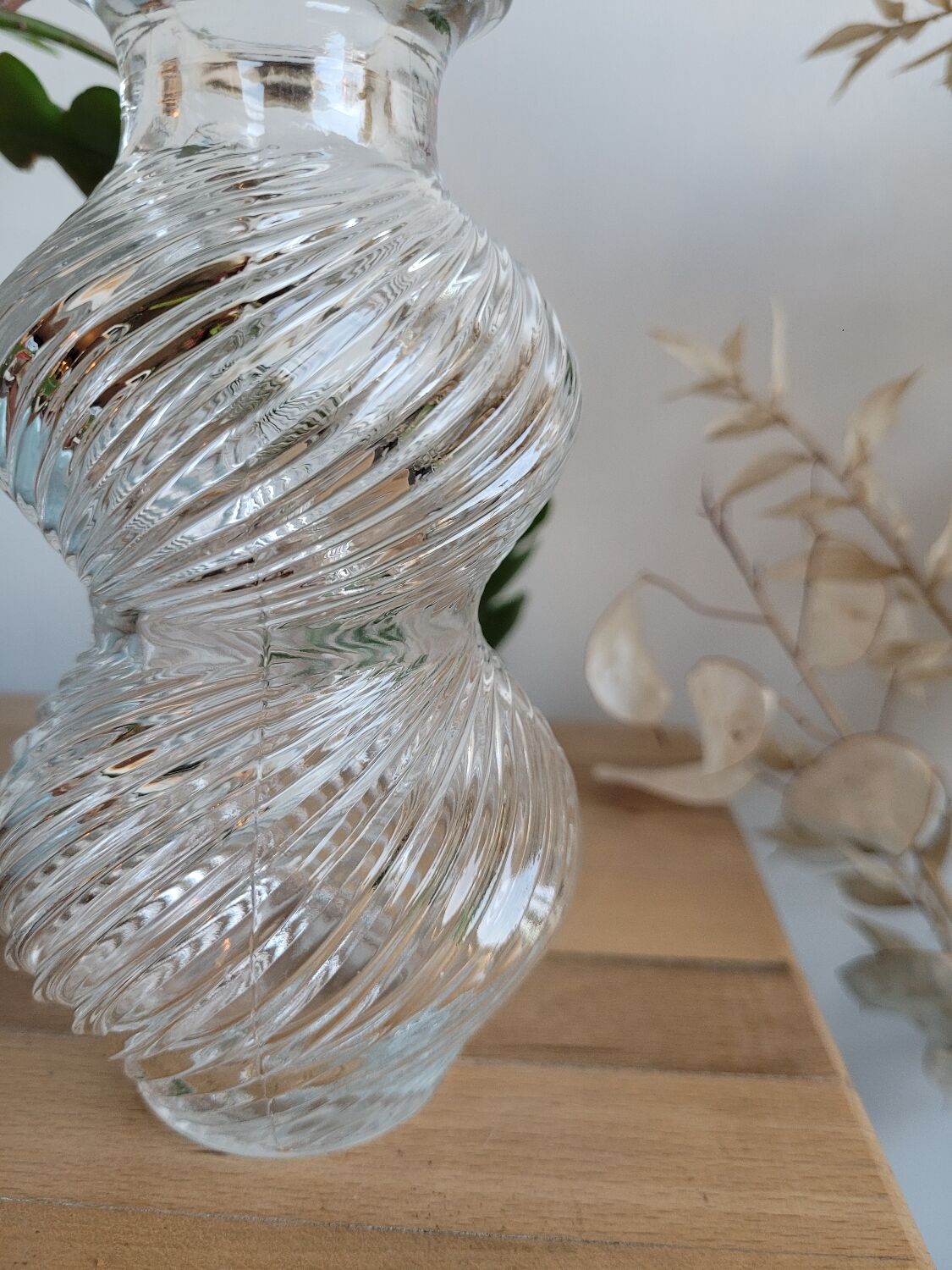 Small molded glass vase